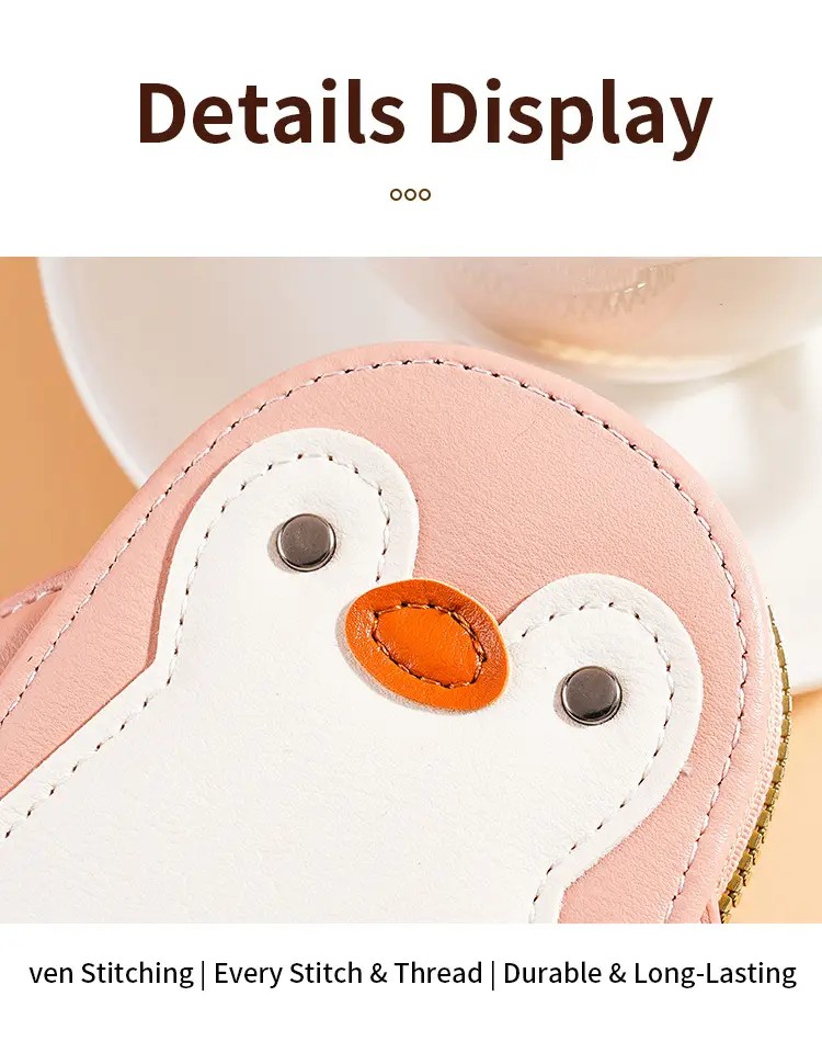 Cute Cartoon Penguin Small Bag Trendyy Pu Coin Purse Korean Style Accordion Card Holder Large Capacity Multi-Function 9 Card Slots — feature 23