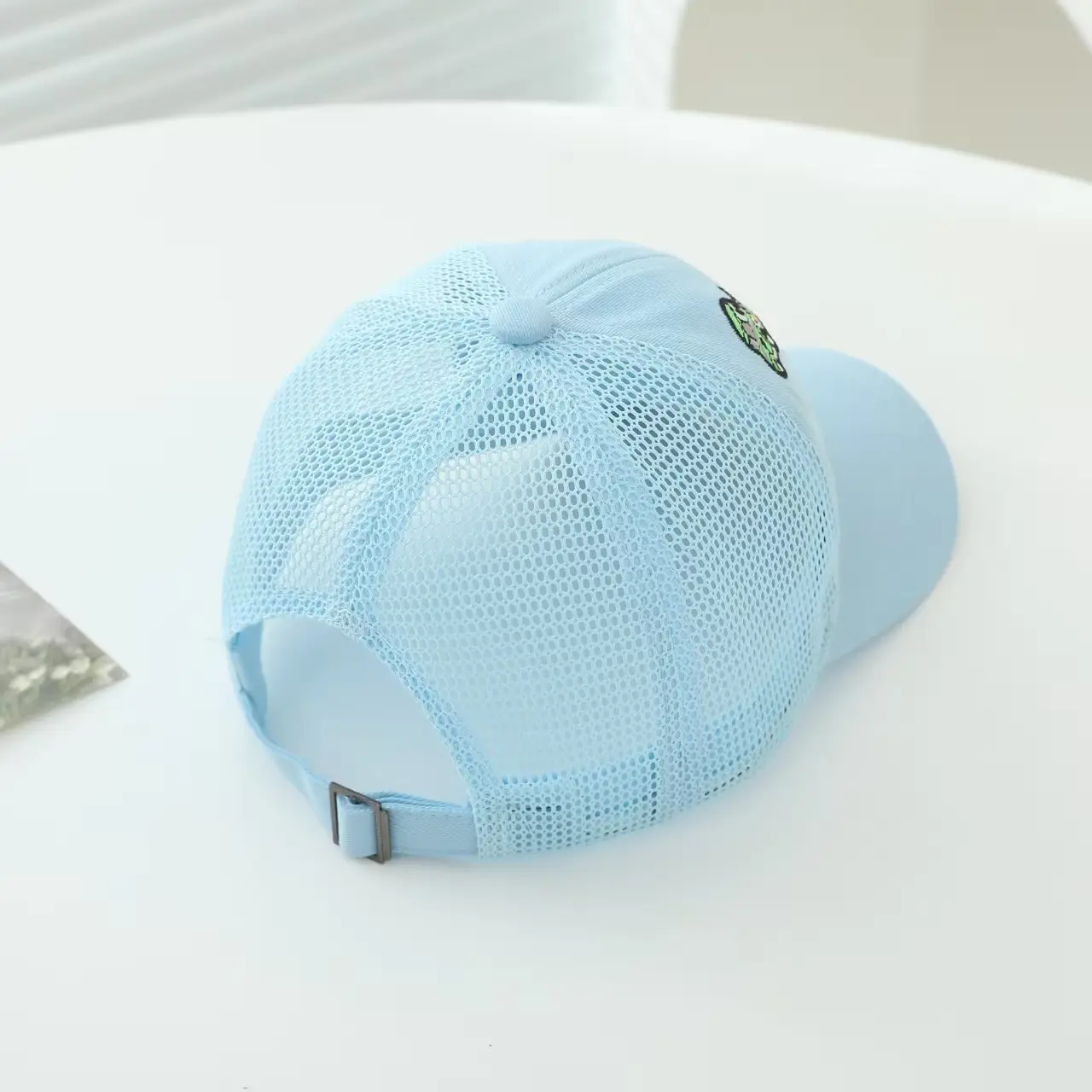 Kids Cartoon Embroidered Baseball Cap Blue Mesh — feature 13