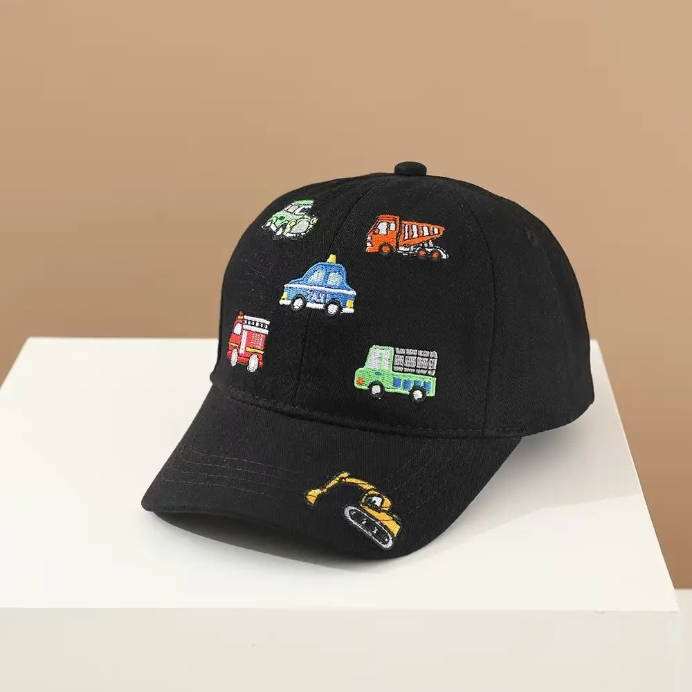 Kids Cartoon Embroidered Baseball Cap Blue Mesh — feature 19