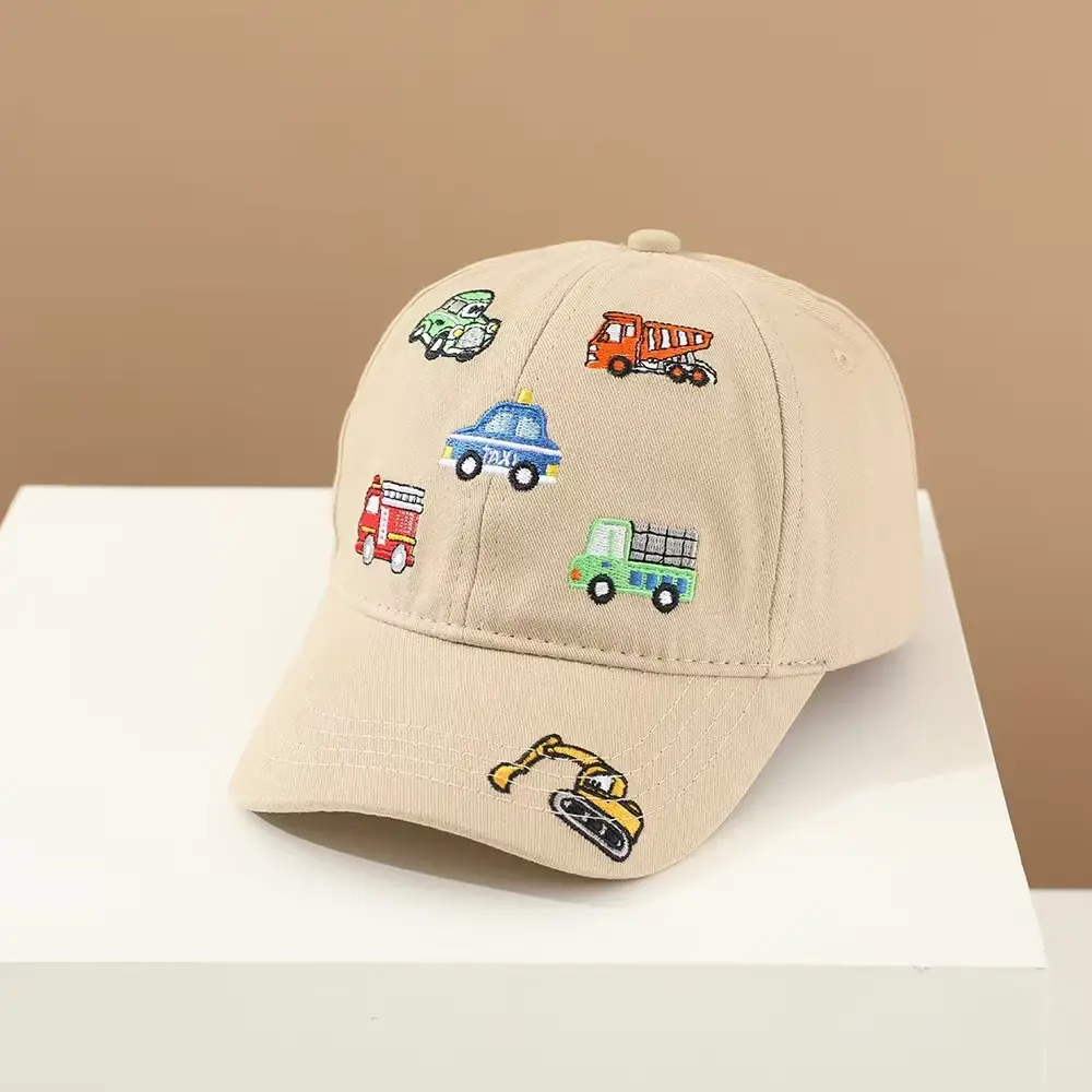 Kids Cartoon Embroidered Baseball Cap Blue Mesh — feature 20