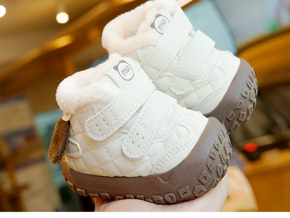 Toddler Winter Fleece Lined Shoes 1-2Yr Warm Non-Slip — feature 5