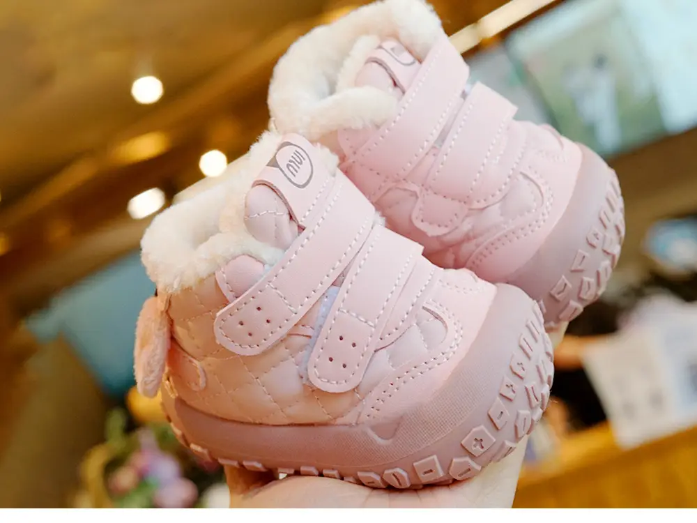Toddler Winter Fleece Lined Shoes 1-2Yr Warm Non-Slip — feature 7