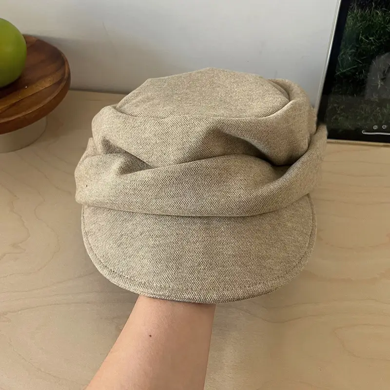 Japanese Style Black Pleated Beret for Women Autumn Winter 2025 - Image 3