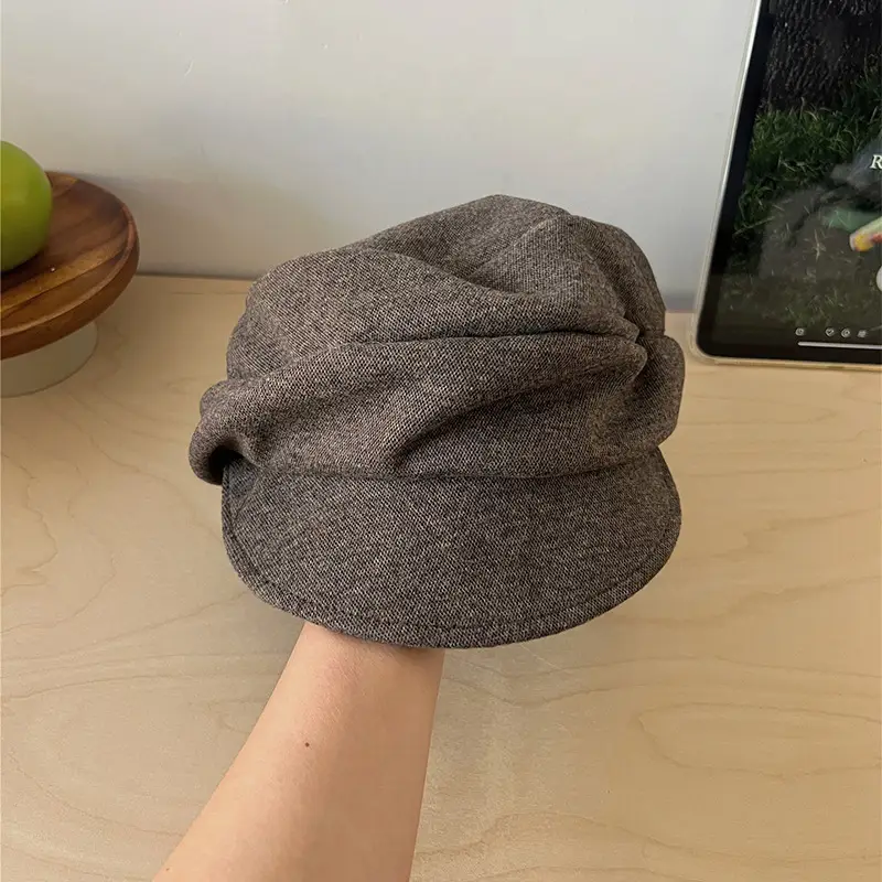 Japanese Style Black Pleated Beret for Women Autumn Winter 2025 - Image 4