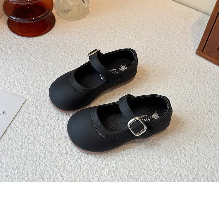 Children's Black Leather Flat Shoes for Toddler 2025 — feature 12