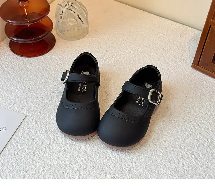 Children's Black Leather Flat Shoes for Toddler 2025 — feature 13