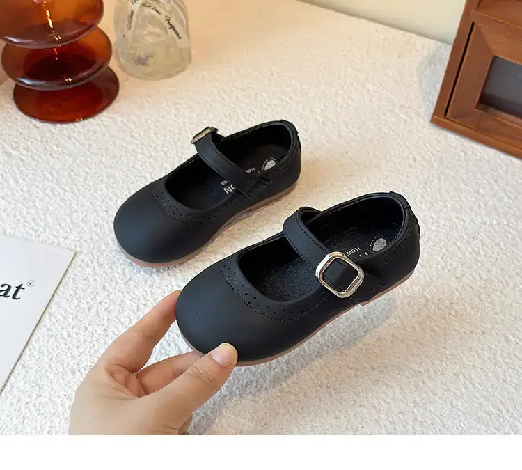 Children's Black Leather Flat Shoes for Toddler 2025 — feature 15