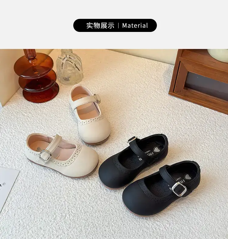 Children's Black Leather Flat Shoes for Toddler 2025 — feature 6