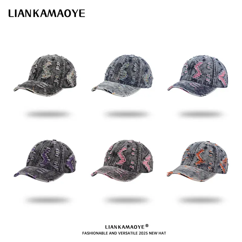 Retro Wash Denim Cap for Men UK Style - Image 10