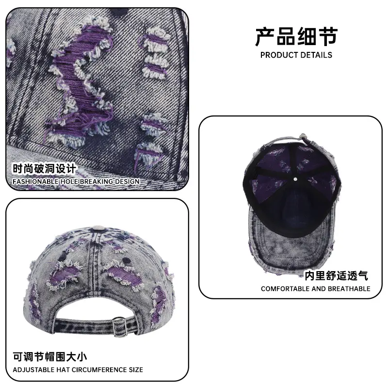 Retro Wash Denim Cap for Men UK Style - Image 12
