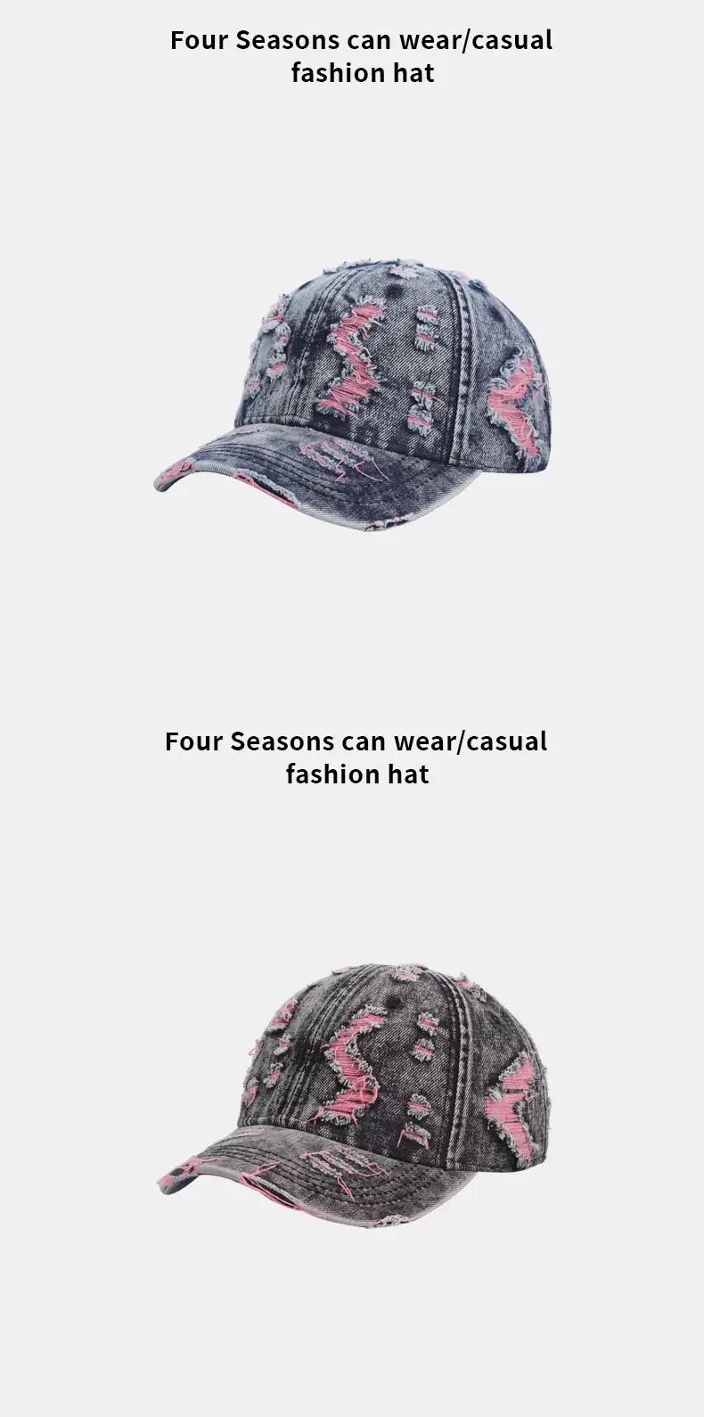 Retro Wash Denim Cap for Men UK Style — feature 12