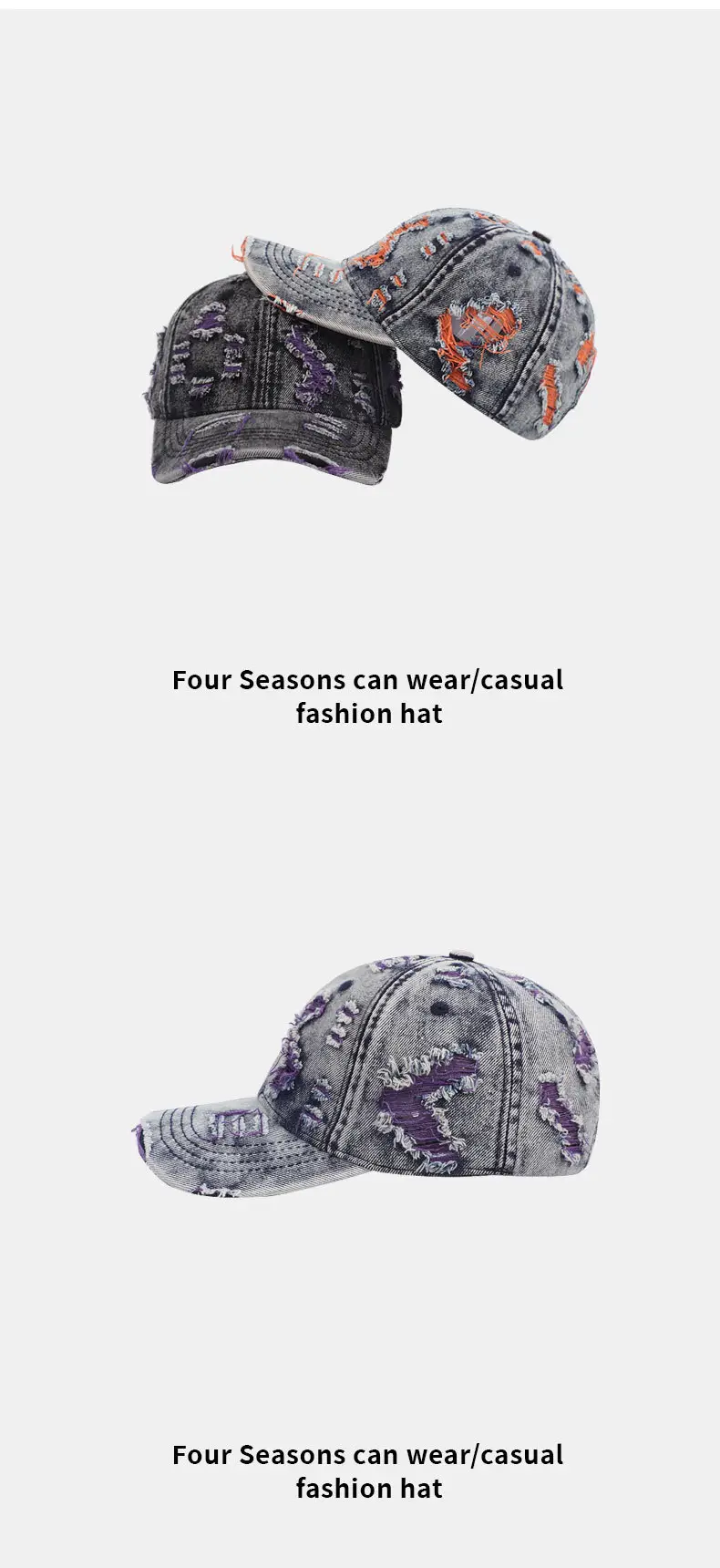 Retro Wash Denim Cap for Men UK Style — feature 15