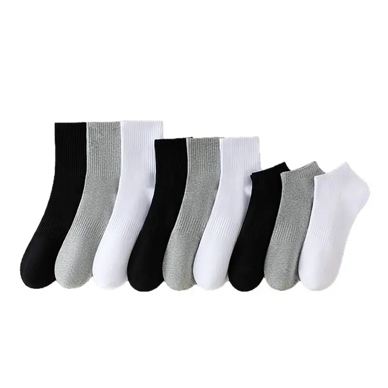 Pure Cotton Socks for Men and Women, Xinjiang Cotton Mid-Calf Socks, Spring and Summer Pure Color Short-Calf Anti-Odor and Sweat-Absorbent Autum Mid-Calf Socks