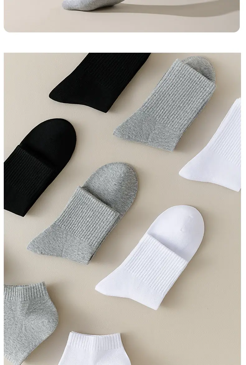 Pure Cotton Socks for Men and Women, Xinjiang Cotton Mid-Calf Socks, Spring and Summer Pure Color Short-Calf Anti-Odor and Sweat-Absorbent Autum Mid-Calf Socks — feature 18