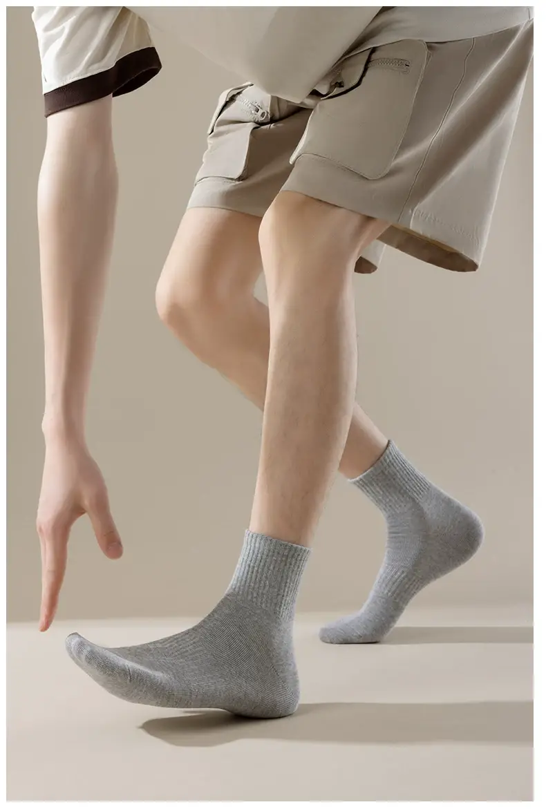 Pure Cotton Socks for Men and Women, Xinjiang Cotton Mid-Calf Socks, Spring and Summer Pure Color Short-Calf Anti-Odor and Sweat-Absorbent Autum Mid-Calf Socks — feature 24