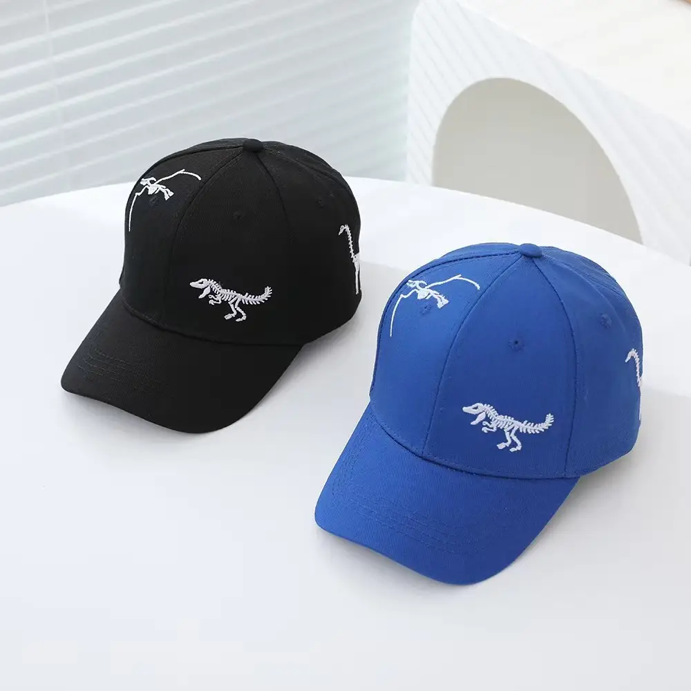 Children's Green Dinosaur Embroidered Cap — feature 6