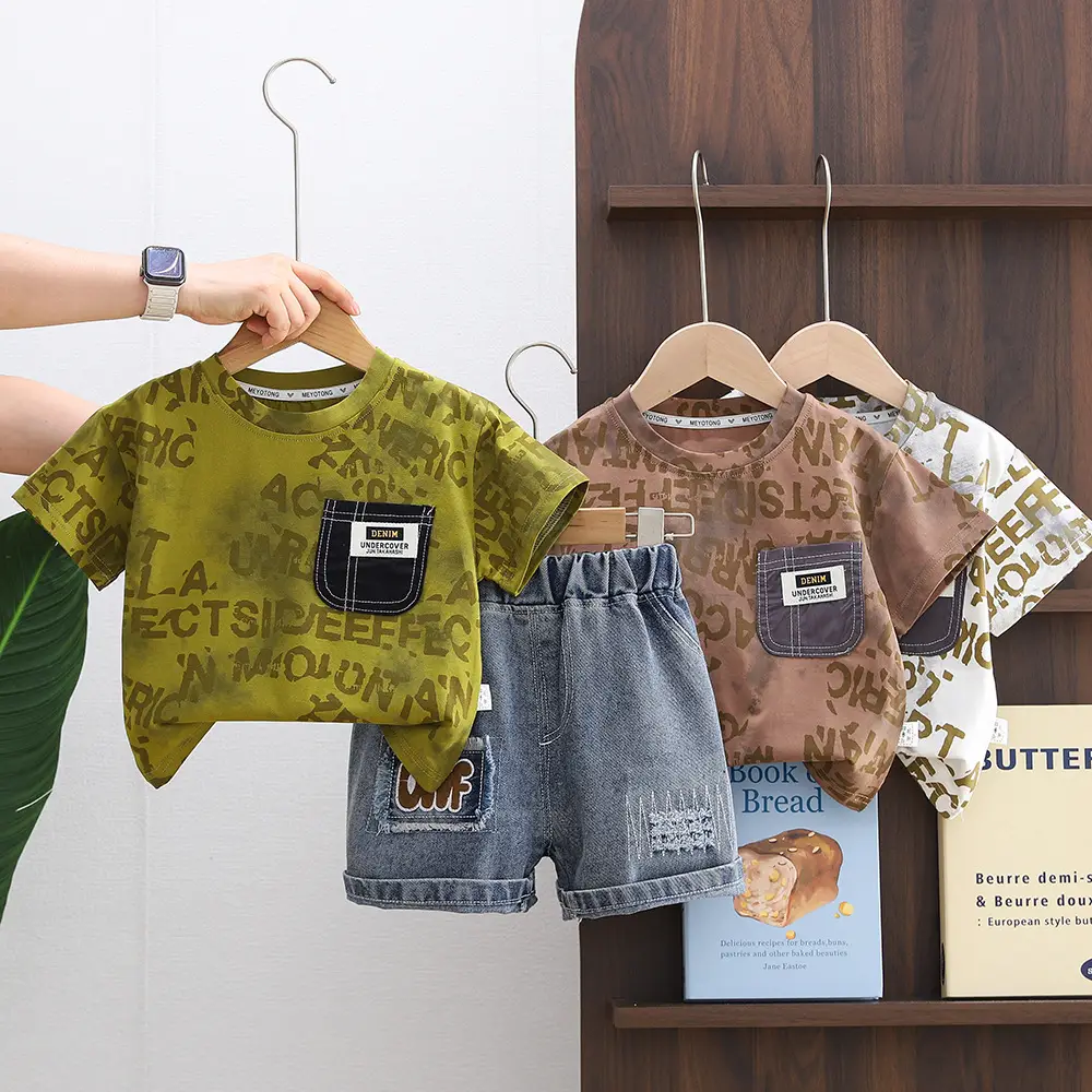 Boys Denim Shorts T-Shirt 2026 Set — feature 3