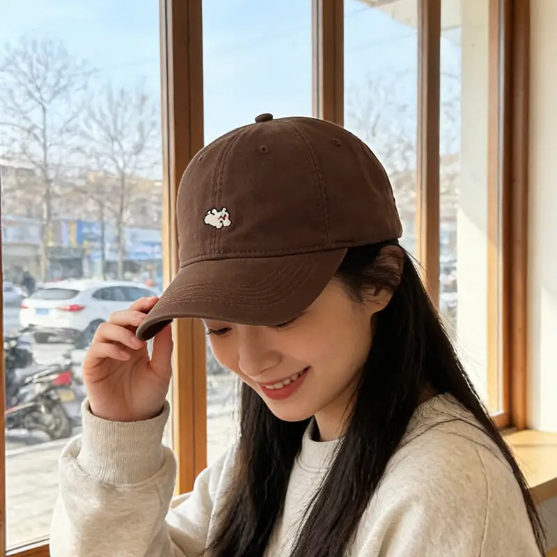 Women Rabbit Embroidered Duck Cap Sun Hat 2025 - Image 11
