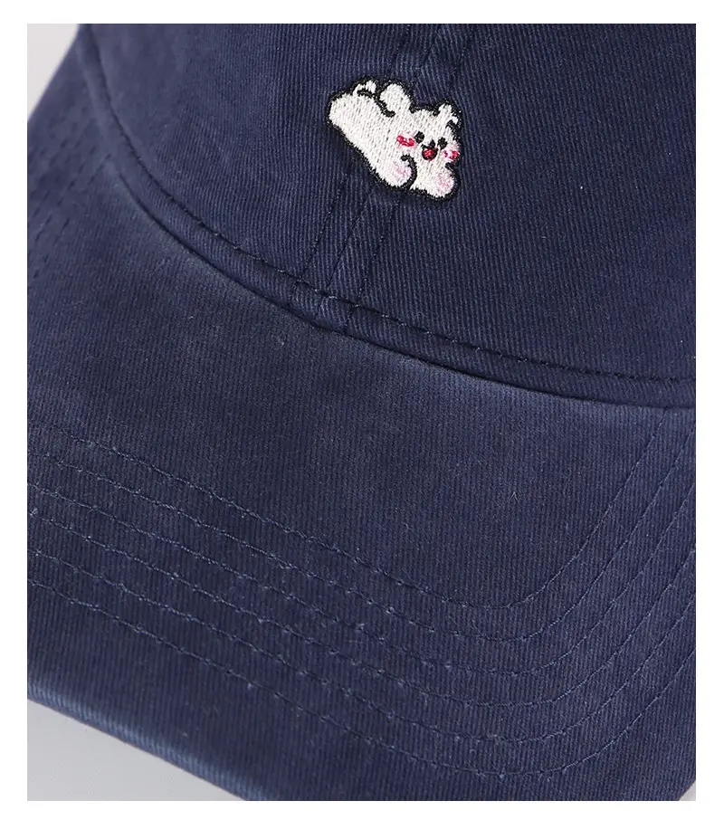 Women Rabbit Embroidered Duck Cap Sun Hat 2025 — feature 11