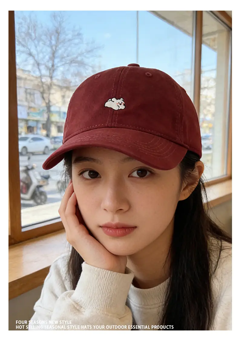 Women Rabbit Embroidered Duck Cap Sun Hat 2025 — feature 2