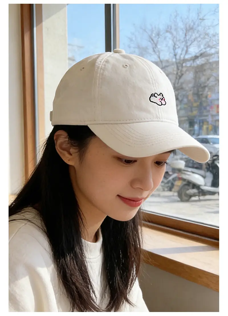 Women Rabbit Embroidered Duck Cap Sun Hat 2025 — feature 7