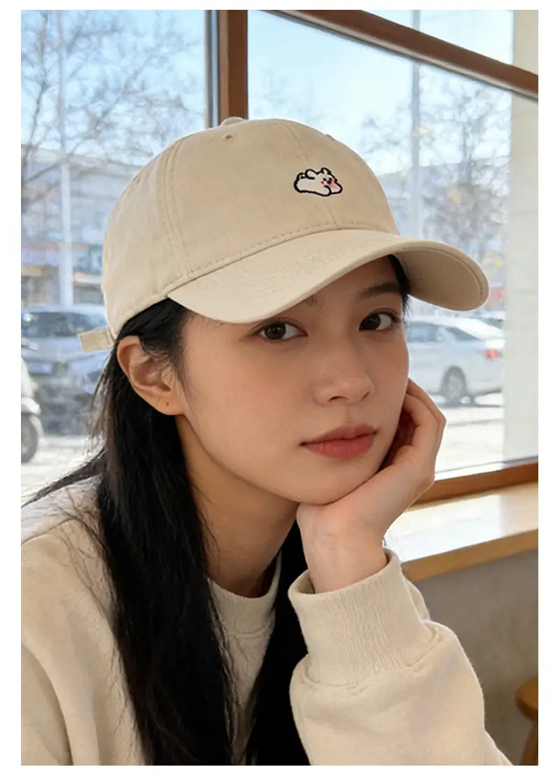 Women Rabbit Embroidered Duck Cap Sun Hat 2025 — feature 8