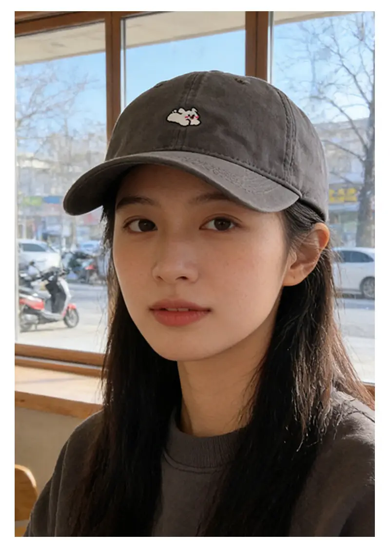 Women Rabbit Embroidered Duck Cap Sun Hat 2025 — feature 9