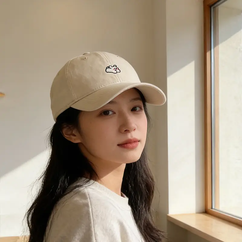 Women Rabbit Embroidered Duck Cap Sun Hat 2025 - Image 2