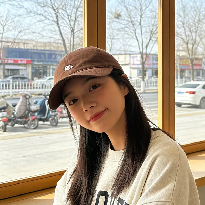 Women Rabbit Embroidered Duck Cap Sun Hat 2025 - Image 4
