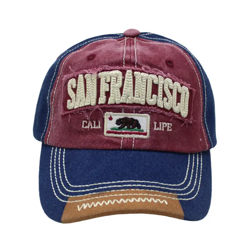 San Francisco Washed Cap for Men Women Outdoor