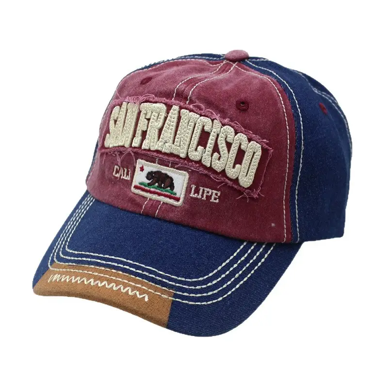 San Francisco Washed Cap for Men Women Outdoor