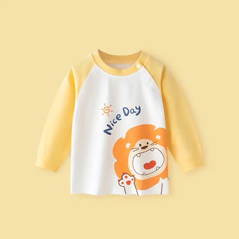 Baby Long Sleeve T-Shirt White Cartoon Print - Image 5