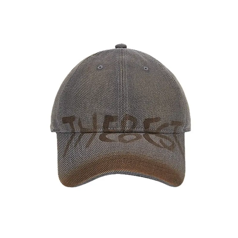American Style Washed Vintage Letter Large Brim Baseball Cap for Women - Image 11