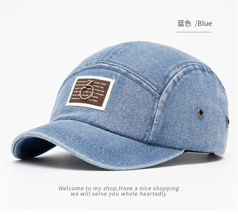 Women Denim Cap Blue 13cm Deep Back — feature 14