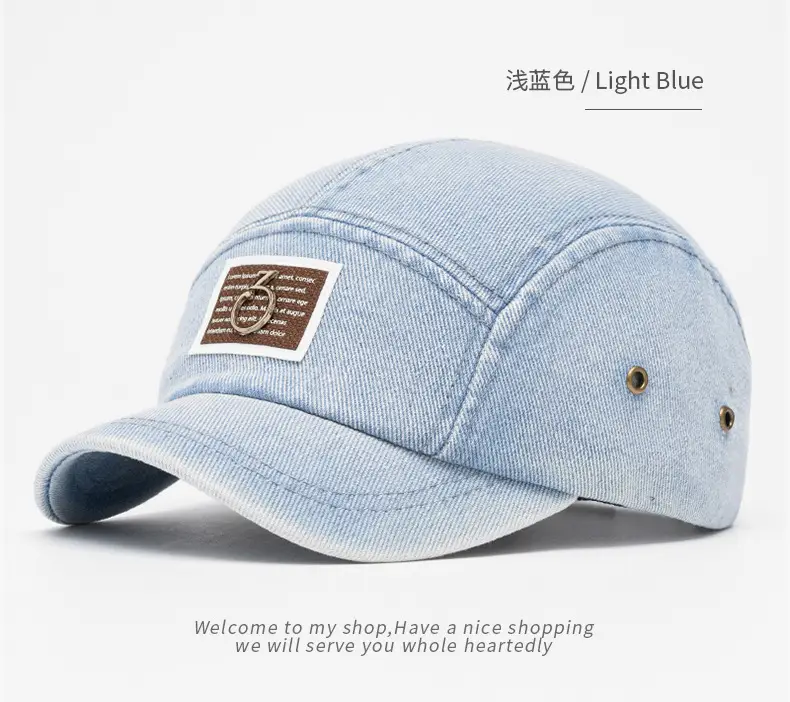 Women Denim Cap Blue 13cm Deep Back — feature 15