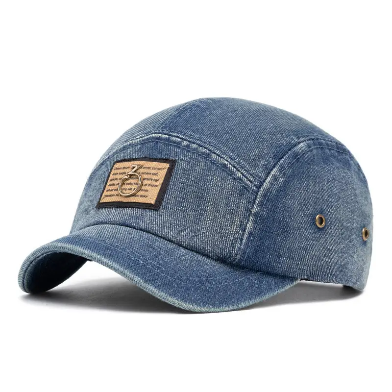 Women Denim Cap Blue 13cm Deep Back - Image 4