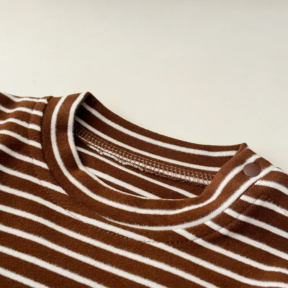 Children's Striped Thermal Top Winter Base Layer — feature 9