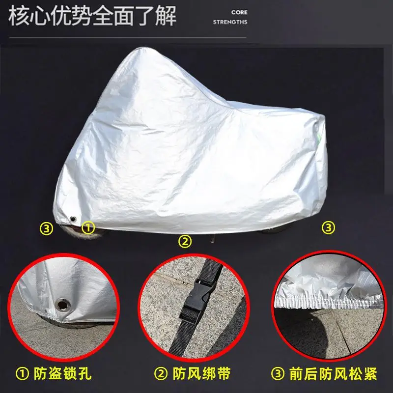 Motorcycle Rainproof Sunproof Cover Green Camo 600