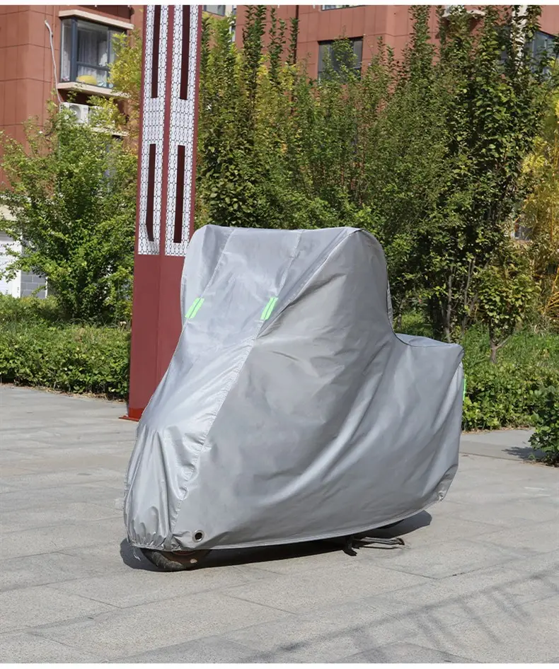 Motorcycle Rainproof Sunproof Cover Green Camo 600 — feature 12