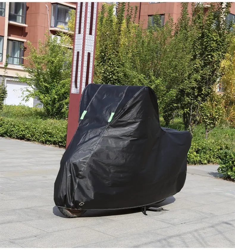 Motorcycle Rainproof Sunproof Cover Green Camo 600 — feature 15