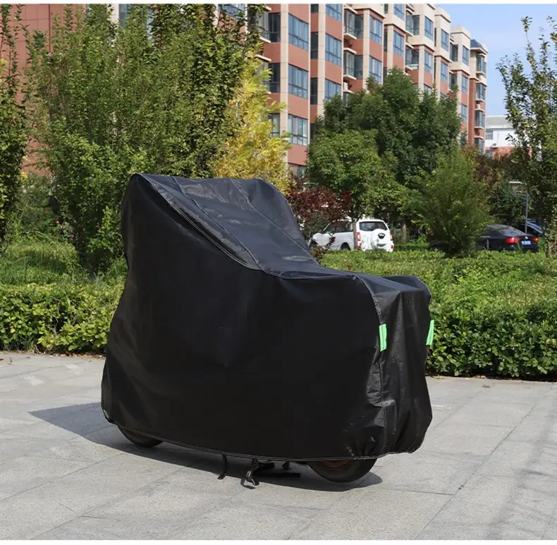Motorcycle Rainproof Sunproof Cover Green Camo 600 — feature 16