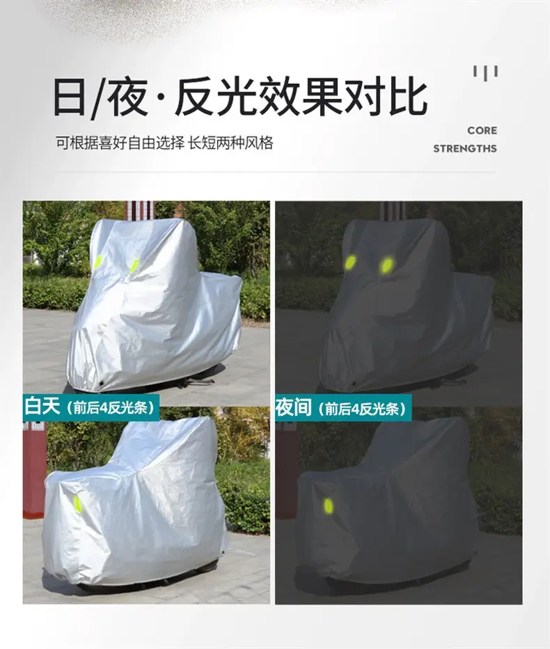 Motorcycle Rainproof Sunproof Cover Green Camo 600 — feature 2