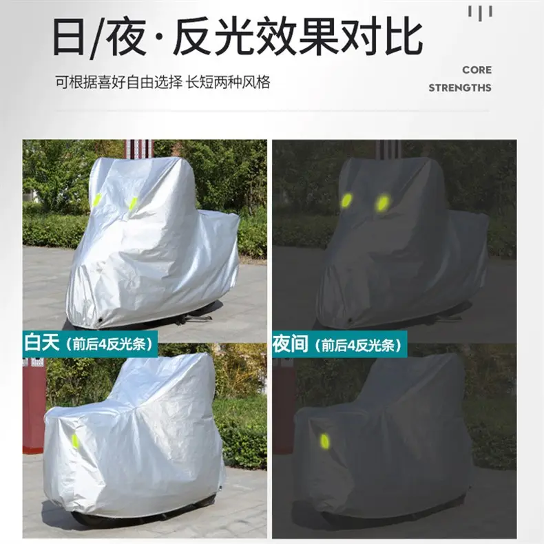Motorcycle Rainproof Sunproof Cover Green Camo 600 — feature 24