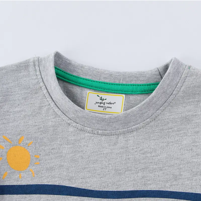 Dinosaur Pattern Boys Summer T-Shirt Grey Short Sleeve - Image 3