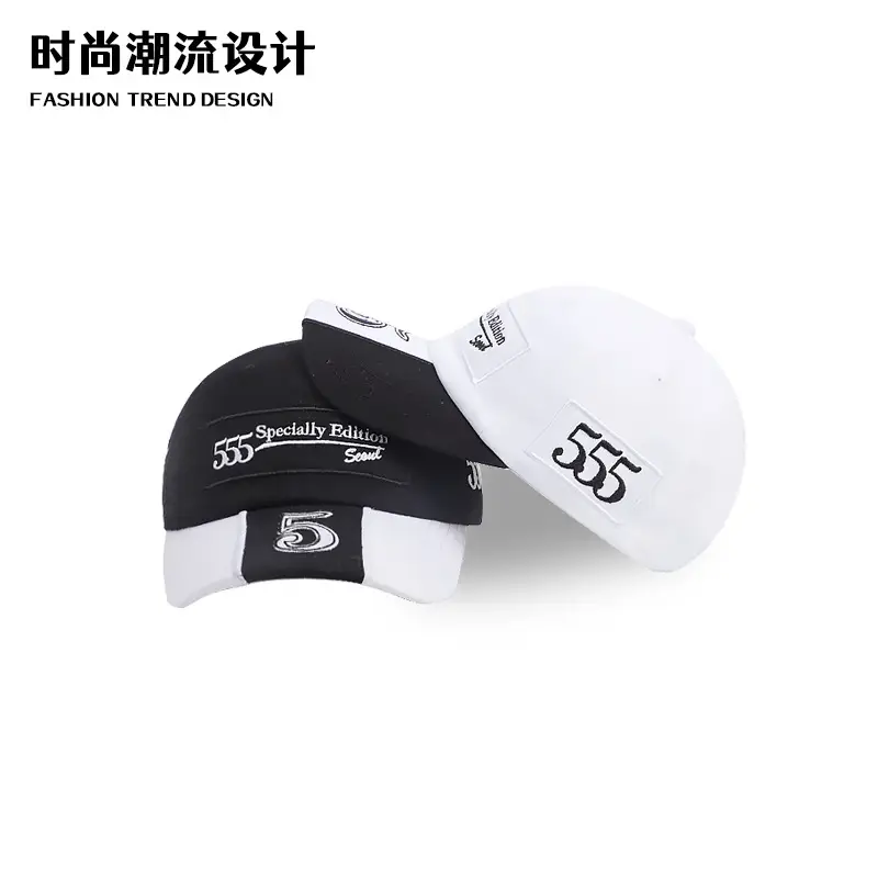 2026 Letter Embroidered Women Hip Hop Cap Black White - Image 4