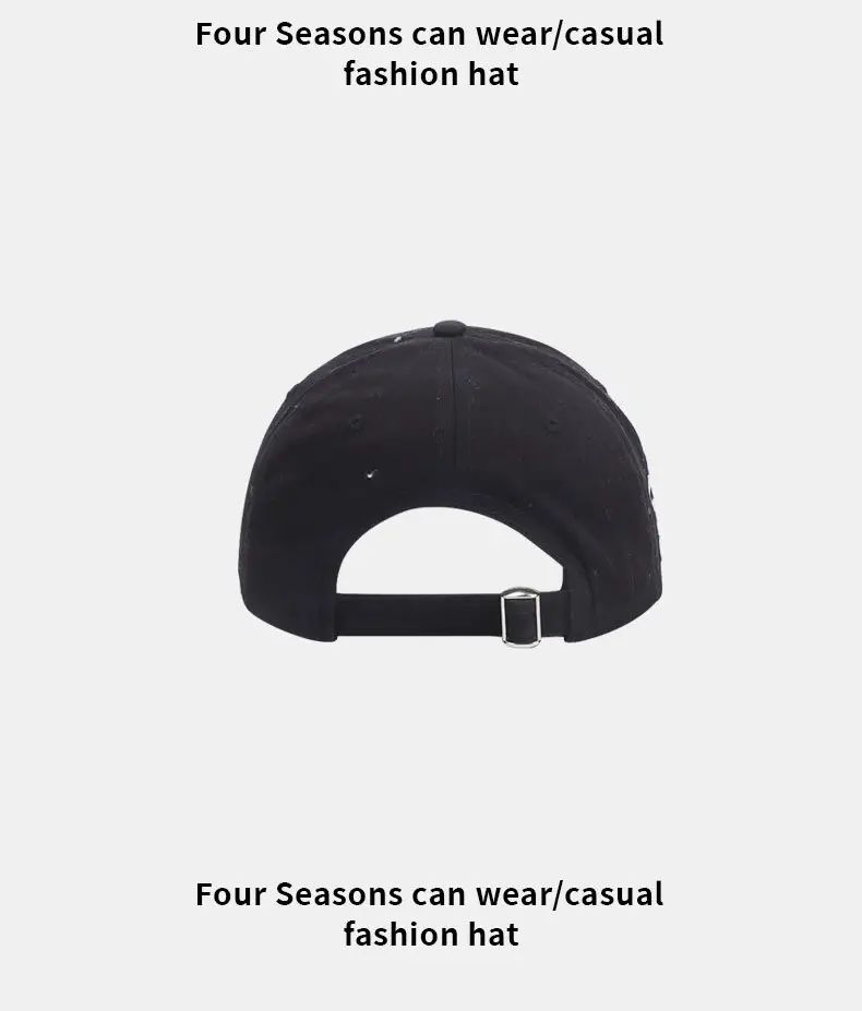 2026 Letter Embroidered Women Hip Hop Cap Black White — feature 10