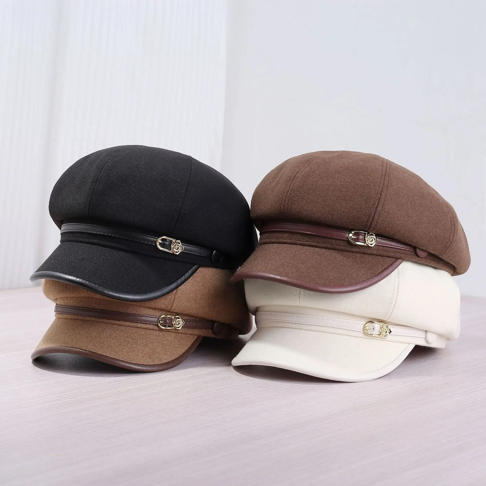 British Duckbill Hat for Men Autumn Winter Wide Bristle - Image 5