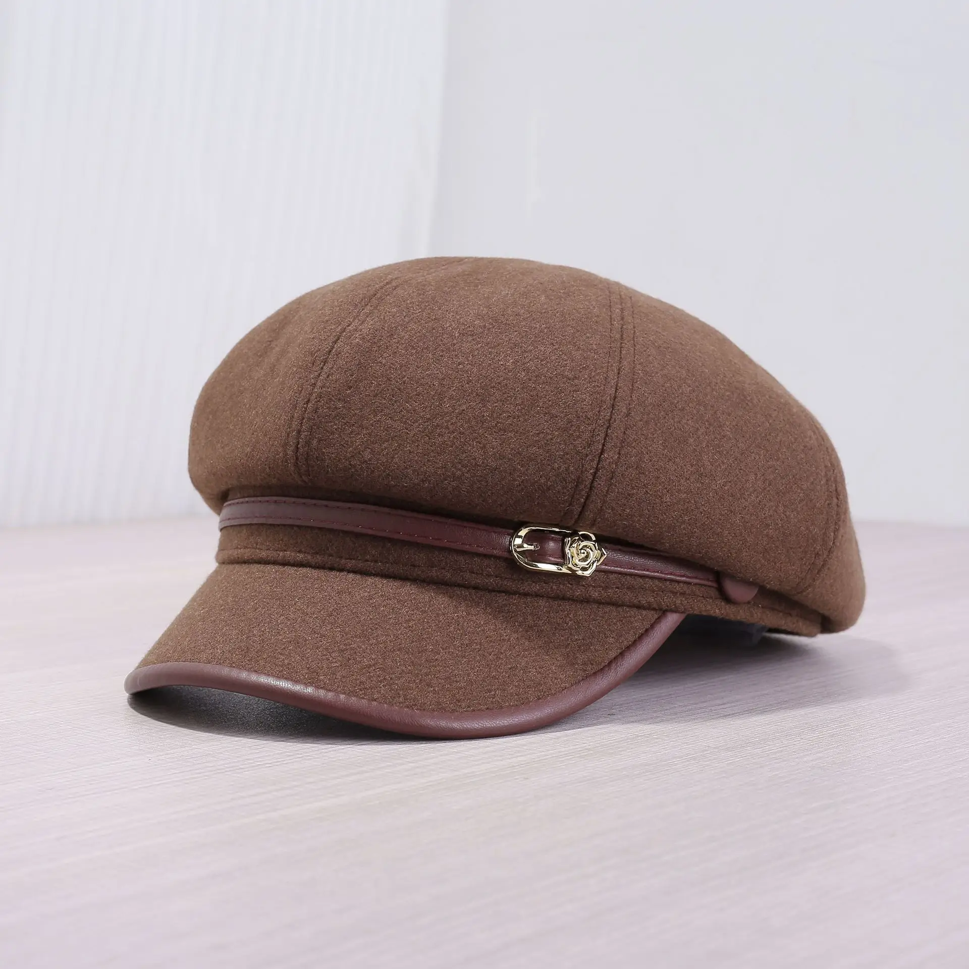 British Duckbill Hat for Men Autumn Winter Wide Bristle - Image 4