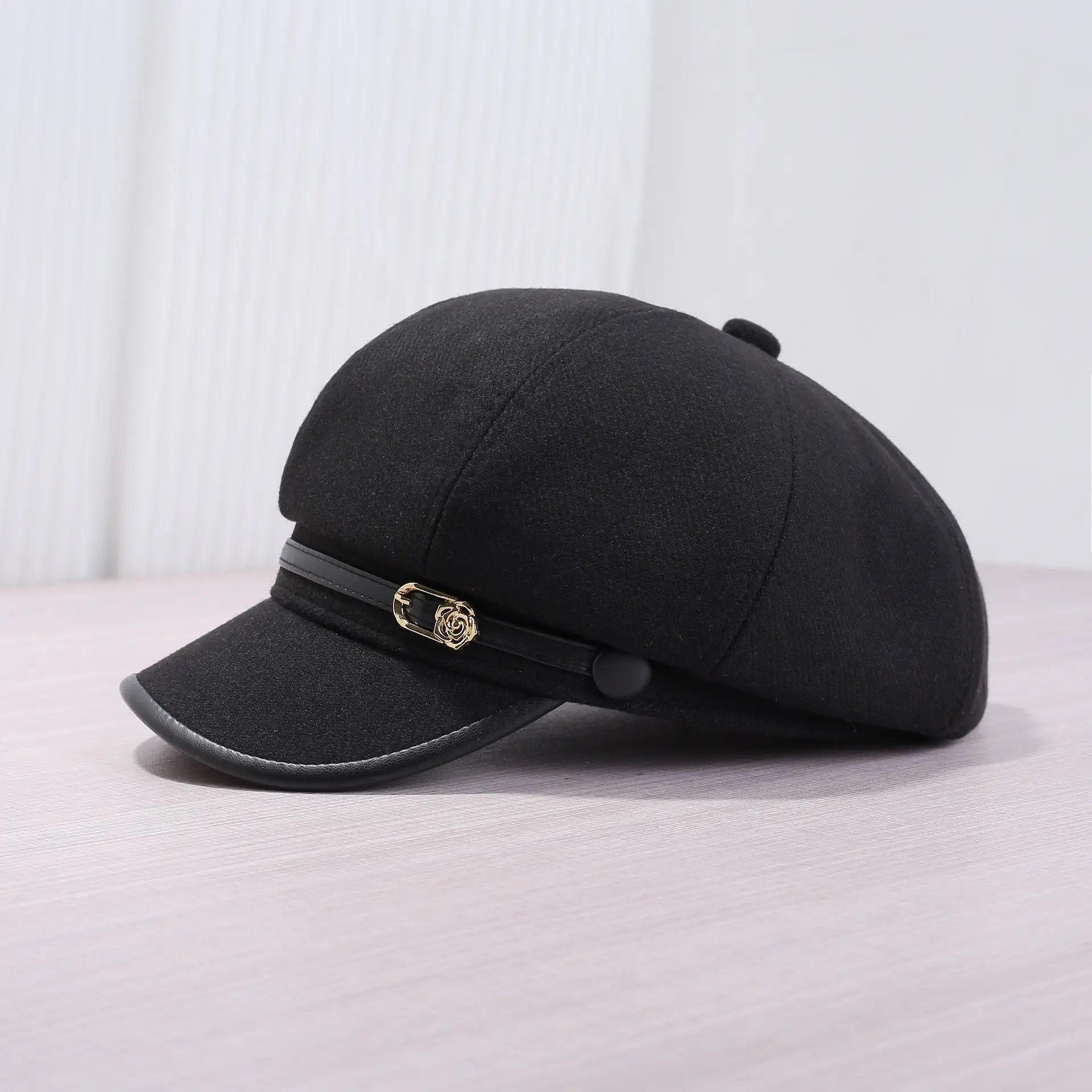 British Duckbill Hat for Men Autumn Winter Wide Bristle — feature 3