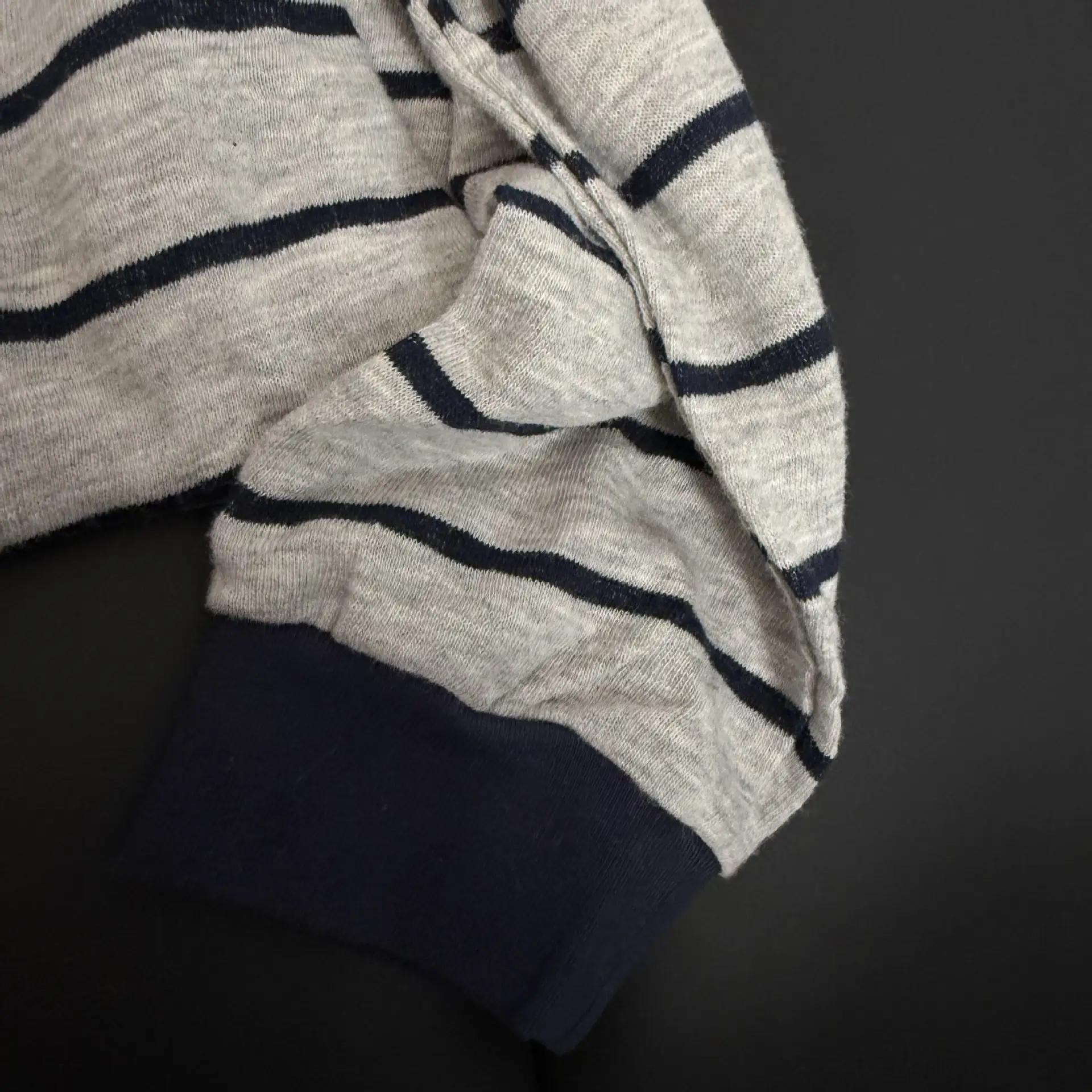 Girls Striped Mickey Print Top Shirt Grey â feature 2